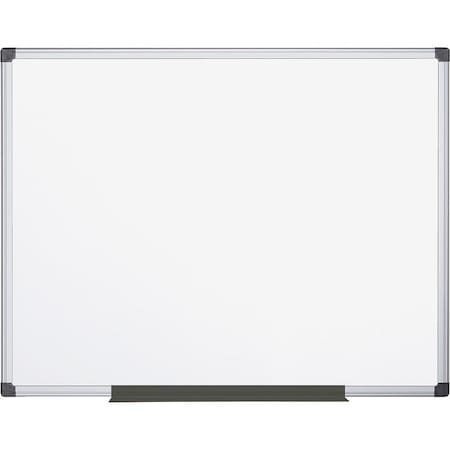 Bi-Silque MasterVisi, Value Lacquered Steel Magnetic Dry Erase Board, 48 X 72, White, Aluminum Frame MA2707170