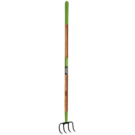 Ames 4-Tine Cultivator, Forged Steel, Hardwood Handle, Cushion Grip 2853600