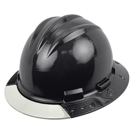 Bullard Hard Hat, Front Brim, AboveView, Black AVBKRC