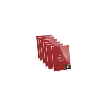 Officemate Slanted Vertical Sign Holder, 8.5in W x 11.1in Height x 3.4in Depth, 8.50in Holding W x, 6PK 23065