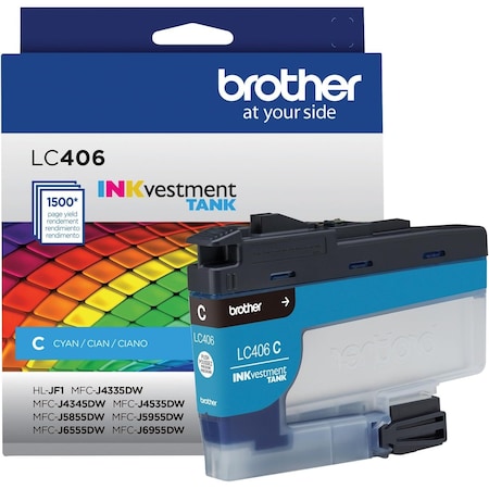 Brother Standard Yield Cyan Ink Cartridge LC406CS