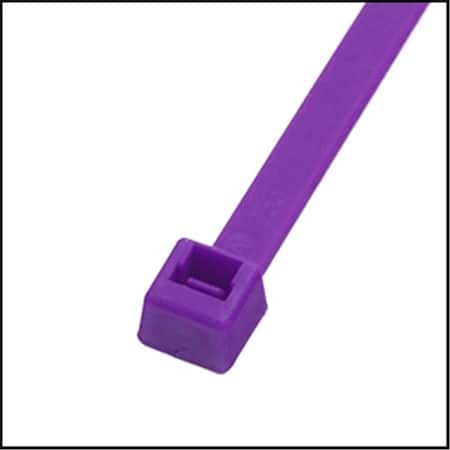 Fast Fans Cable Tie, 4 in L, Purple, Nylon, 18 lb Strength, 100 PK FA2576028
