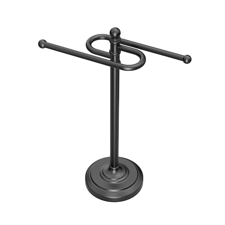Gatco Countertop S-Style Hand Towel Holder, Matte Black 1546MX