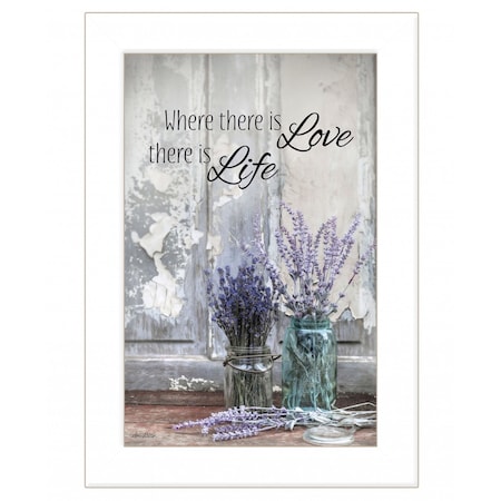 Homeroots Where There is Love 1 White Framed Print Wall Art 407733