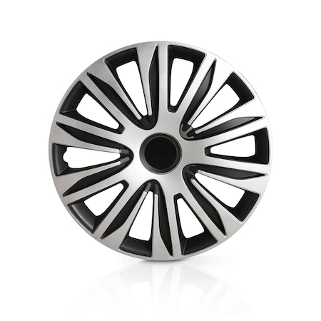Altertrim 15 in Univ Hubcaps, Snap-On, (Slvr & Blk Lacq), 4PK CHB-5083-DP-15