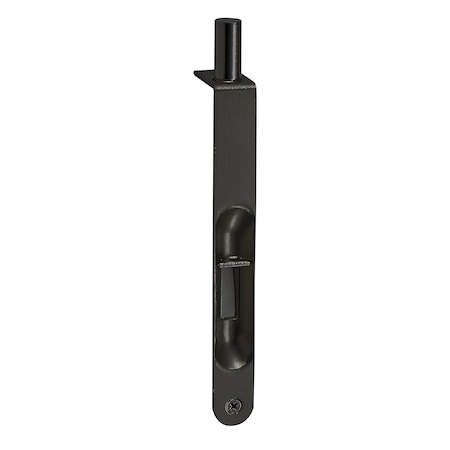 Geo 6" Flush Bolt Round Corner - Steel Matte Black Finish GBH-FB6-MB