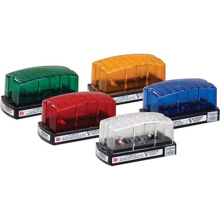 Federal Signal Warning Light, Red, LED, 12V DC, 80 FPM, Not Applicable Dia., Surface LP1-012R
