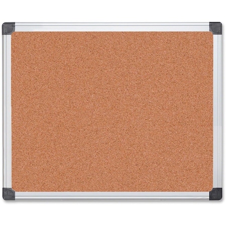 Bi-Silque Cork Bulletin Board - 36 x 24 - Aluminum Frame CA031170