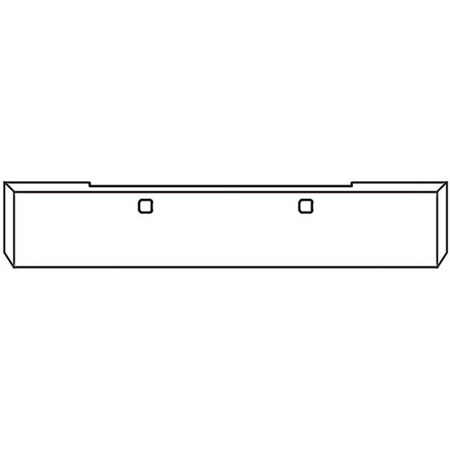 Replacement For Kenworth W900B Year 2023 18In Chrome Steel Boxed End Bumper W/Mount Tow/Hitch Holes