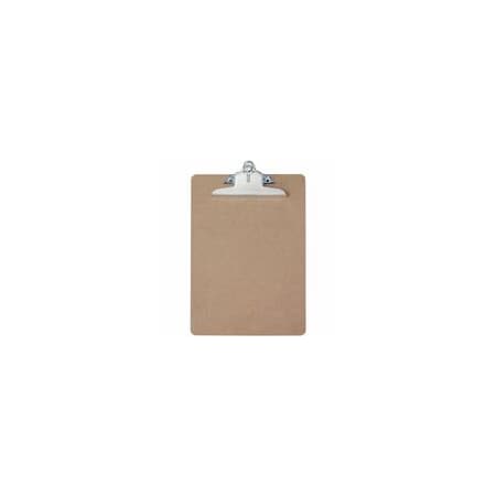 Saunders Brown Hardboard Clipboards - 1in Clip Capacity - 8 1/2in x 11in Sheet Size - Spring Clip - 5612