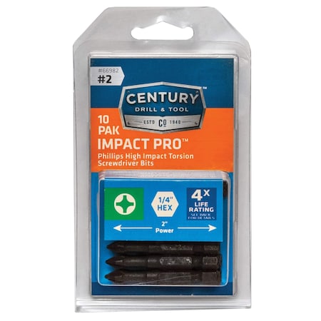 Century Drill & Tool Impact Pro Screwdriving Bit - Phillips 66982