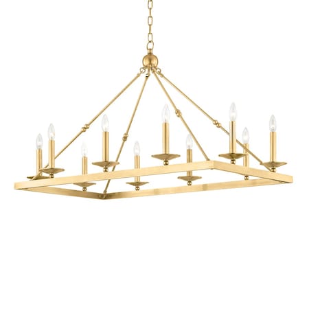Hudson Valley Lighting Allendale 10 Light Linear 40.75 In. Aged Brass 3244-AGB