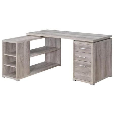 Coaster 29.5 x 60 x 47.25 in. Home Office Desk, Grey Driftwood 801516