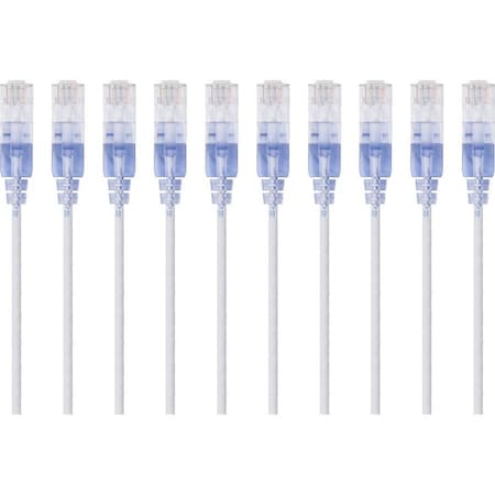 Monoprice Slim Cat6A Cable - 10Pk_ 5Ft White 15160