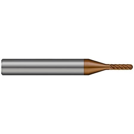 Harvey Tool 0.0620in (1/16) Cutter DIA x 0.3120in (5/16) L of Cut Carbide Ball End Mill for Titanium Alloys 696562-C10