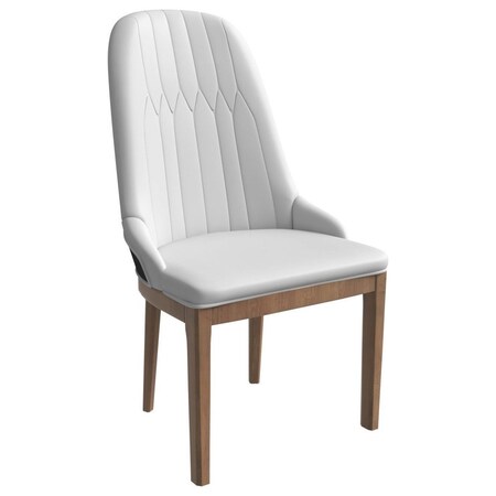Leisuremod Verisma Collection Modern Wooden Dining Chair in Black Fabric with Light Grey Front VC57BFLGR