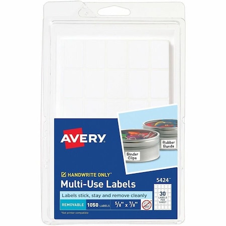 Avery Label, Remv, 7/8X5/8, We, 1M 1050PK AVE05424