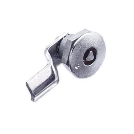 Southco Quarter-Turn Cam Latch, 7 mm Triangle Recess, 2mm .08 in Grip, Not Sealed Zinc Alloy E5-1-021-020