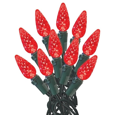 Hometown Holidays Light Set, Christmas, 120 V, 4.8 W, 60-Lamp, LED, Red, 25000 hr Average Life, 14.96 ft L U10E405C