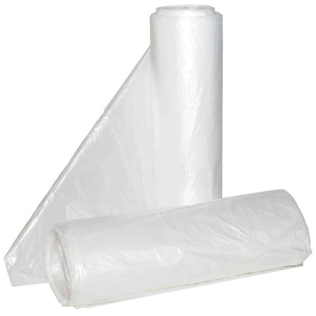 Aluf Plastics HiLene AntiMicrobial Coreless Can Liner, 45 gal Capacity, HDPE, Clear HCR-404816C
