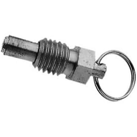 J.W. Winco Stubby Hand Retractable Spring Plunger - Zinc Plated Steel, 0.5-13 Thread B804066