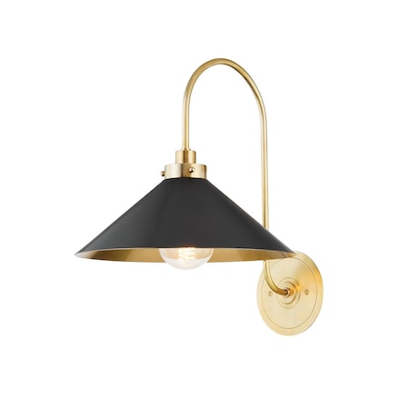 Hudson Valley Lighting Mark D. Sikes X Clivedon 1 Light Wall Sconce 12 In. Aged Brass/Bronze MDS1400-AGB/DB