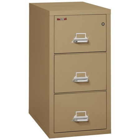 Fireking 3 Drawer, 1 Hr Fire & Impact Rated, Vertical, 31" depth Letter Sand 3-1831-CSA
