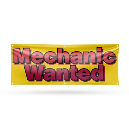 Signmission Mechanic Wanted, 24 Inch x 72 Inch, Vinyl Banner B-72-30734