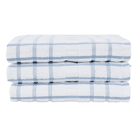 Martex Kitchen Towel, Blue, 25" L, 15" W, PK144 1C41655