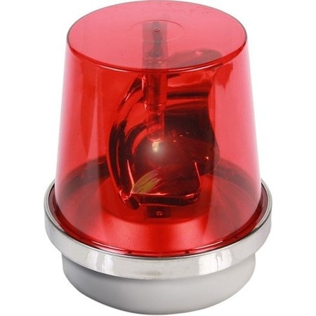 Edwards Signaling Warning Light, Red, 40W Halogen, 120V AC, 75 FPM, 6 in Dia., 1/2 in NPT Pipe 52R-N5-40WH
