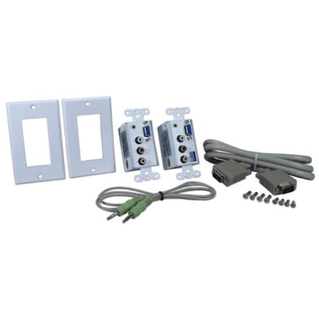Qvs Vga And Composite Av Cat5E Wallplate Extender Kit VARCA-1P
