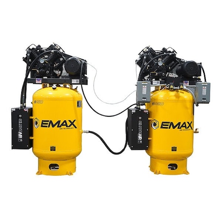 Emax Electric Air Compressor, Vertical, 38 cfm ESPR10A120V3-208