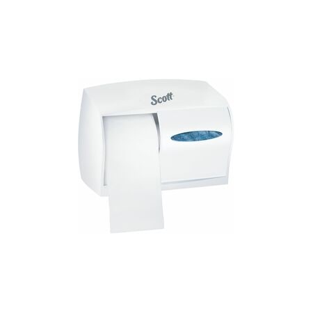 Kimberly-Clark Bathroom Toilet Paper Dispensers, Scott Essential Coreless SRB Tissue Dispenser, Double Roll Bath B KCC09605