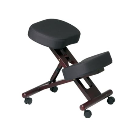 Office Star Knee Chair Knee Desk Chair, No Arms, 22" to 25" Height, Fabric, Gray KCW773