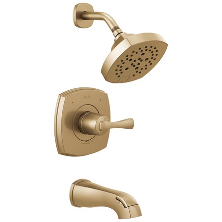 Delta Stryke 14 Series Tub and Shower, 4.19 in, Lumicoat Champagne Bronze T14476-CZ-PR