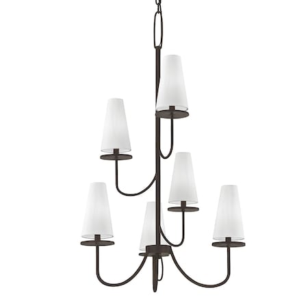 Troy Lighting Marcel 6 Light Chandelier 28 In. Textured Bronze F6297-TBZ