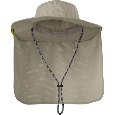 Ironwear Adjustable Reflective and Waterproof Boonie Hat with Neck Cover, Khaki 1318-K