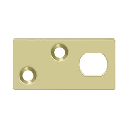 Deltana Guide Plate for EFB Extension Flush Bolt; Unlacquered Bright Brass Finish GP12EFB3-UNL