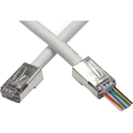 Platinum Tools EZ-RJ45 SHIELDED CAT5E/6, INTERNAL GROUND. 50/CLAMSHELL. 100020C