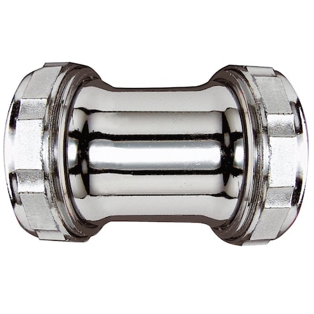 Do It Best 1-1/4'' Chrome-Plated Brass Straight Coupling DIB669PC