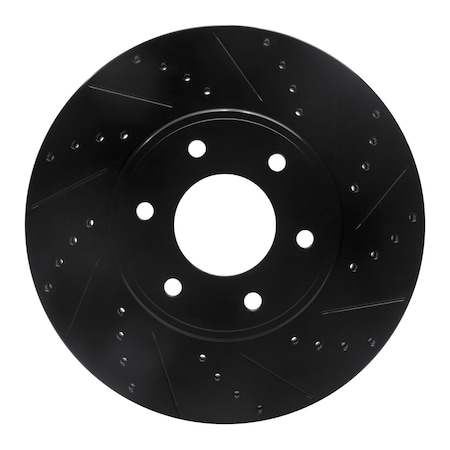 Dynamic Friction Co DFC Brake Rotor - Drilled and Slotted - Black 633-47069R