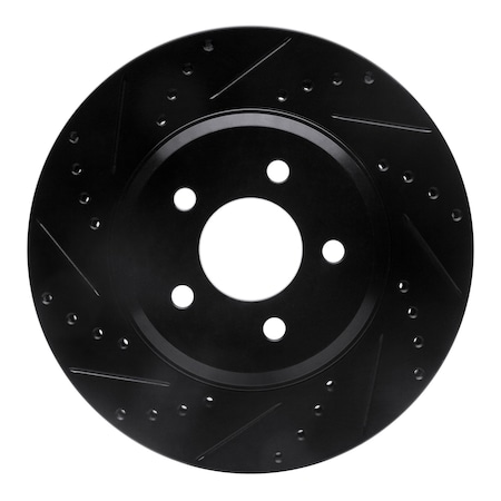 Dynamic Friction Co DFC Brake Rotor - Drilled and Slotted - Black 633-54057L