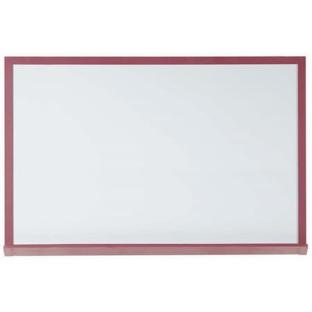 Aarco Architectural High Performance White Porcelain Markerboard w/ Wood Grained Aluminum Trim 420WD4872