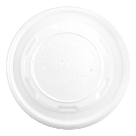 Vegware Disposable Soup Container Lid, Wht, PK500 VLID115S
