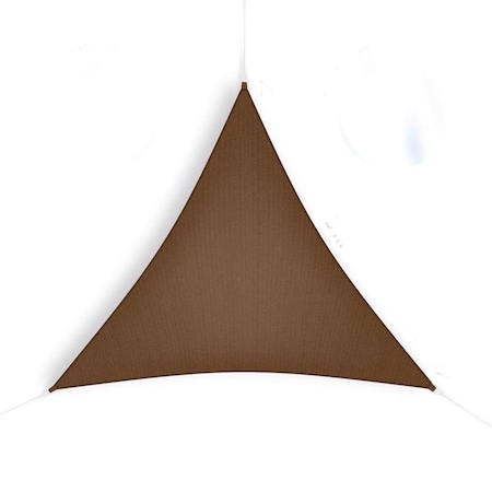 Coolaroo Ready-To-Hang Polyethylene Shade Fabric Triangle Shade Sail Canopy 11.9 ft. H X 10 ft. W X 449308