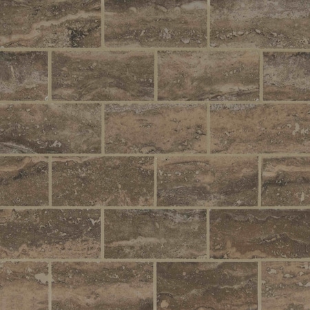 Msi Pietra Venata Noce SAMPLE Polished Porcelain Mesh-Mounted Mosaic Floor And Wall Tile ZOR-PT-0606-SAM