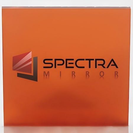 Spectra Mirror 24''X24'', 1/8'' Thick, Orange Acrylic Color Mirror. Sizes Cut Nominal +/-1/8'' 3M1119F2424