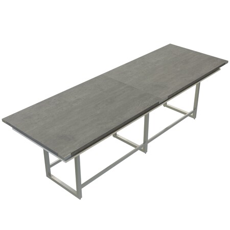 Mirella Conference Table, Steel Frame, Silver MRH12SGY