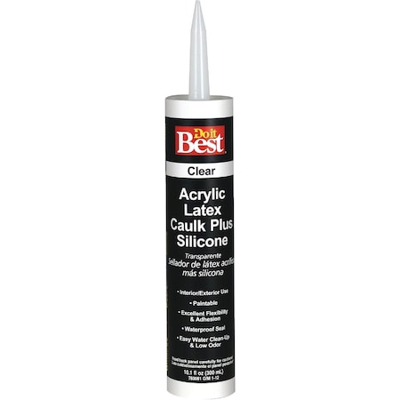 Do It Best 10.1 Oz. Clear Siliconized Acrylic Latex Caulk 7079877014