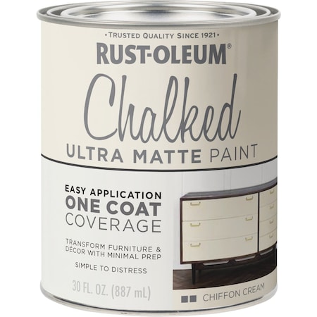 Rust-Oleum Chalked Ultra Matte Chiffon Cream 30 Oz. Chalk Paint 329598